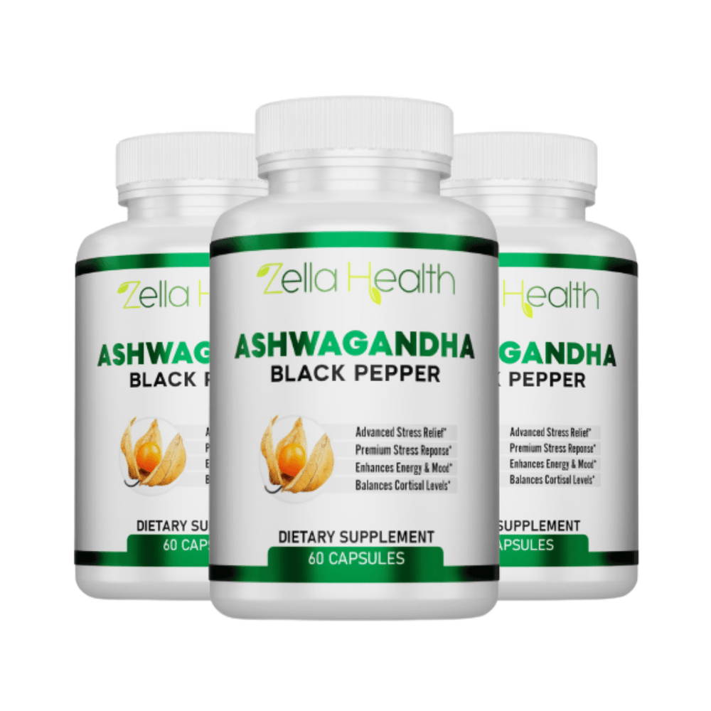 
                  
                    Ashwagandha 1300mg Made - Adrenal, Mood & Thyroid Support - Zella Health, 3 Month Supply 180 Capsules
                  
                