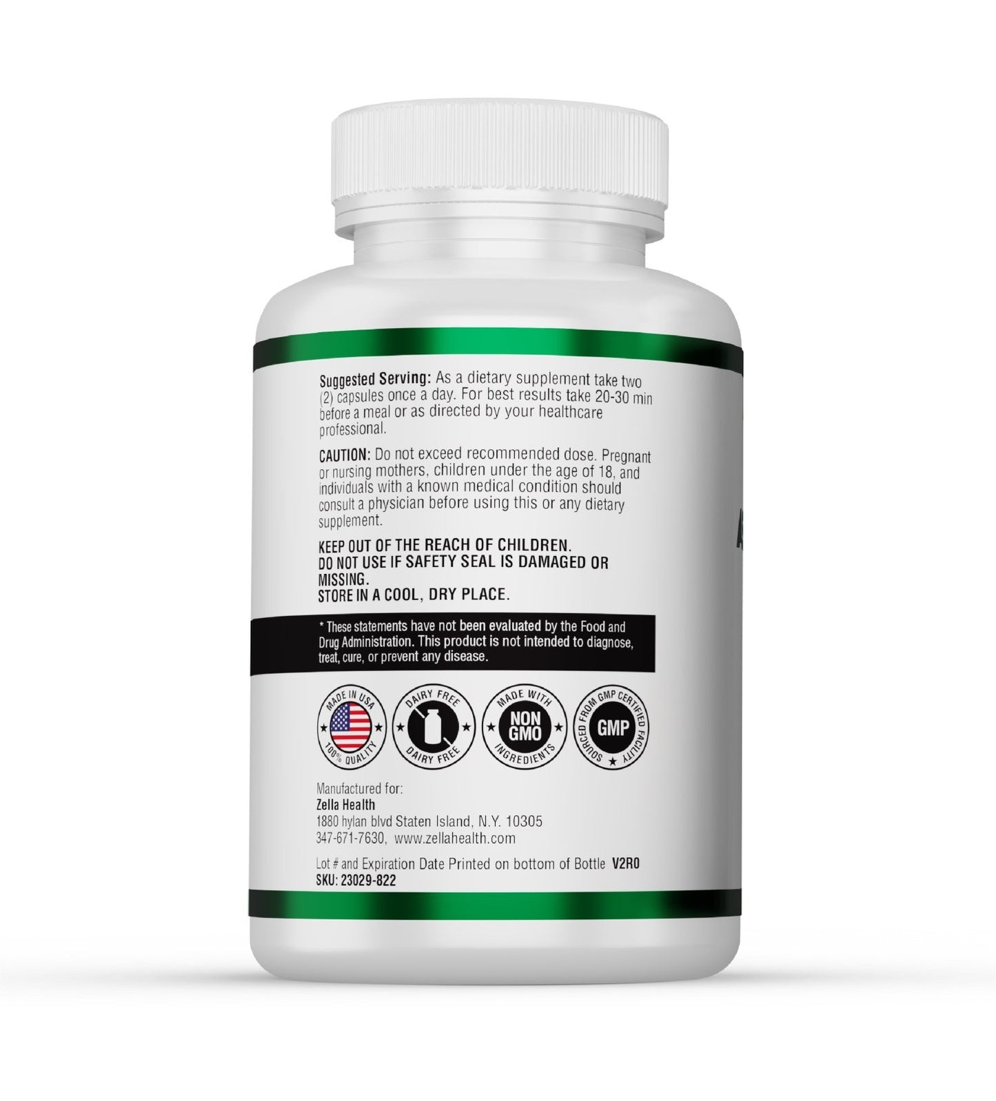 
                  
                    Ashwagandha 1300mg Made - Adrenal, Mood & Thyroid Support - Zella Health, 60 Capsules
                  
                