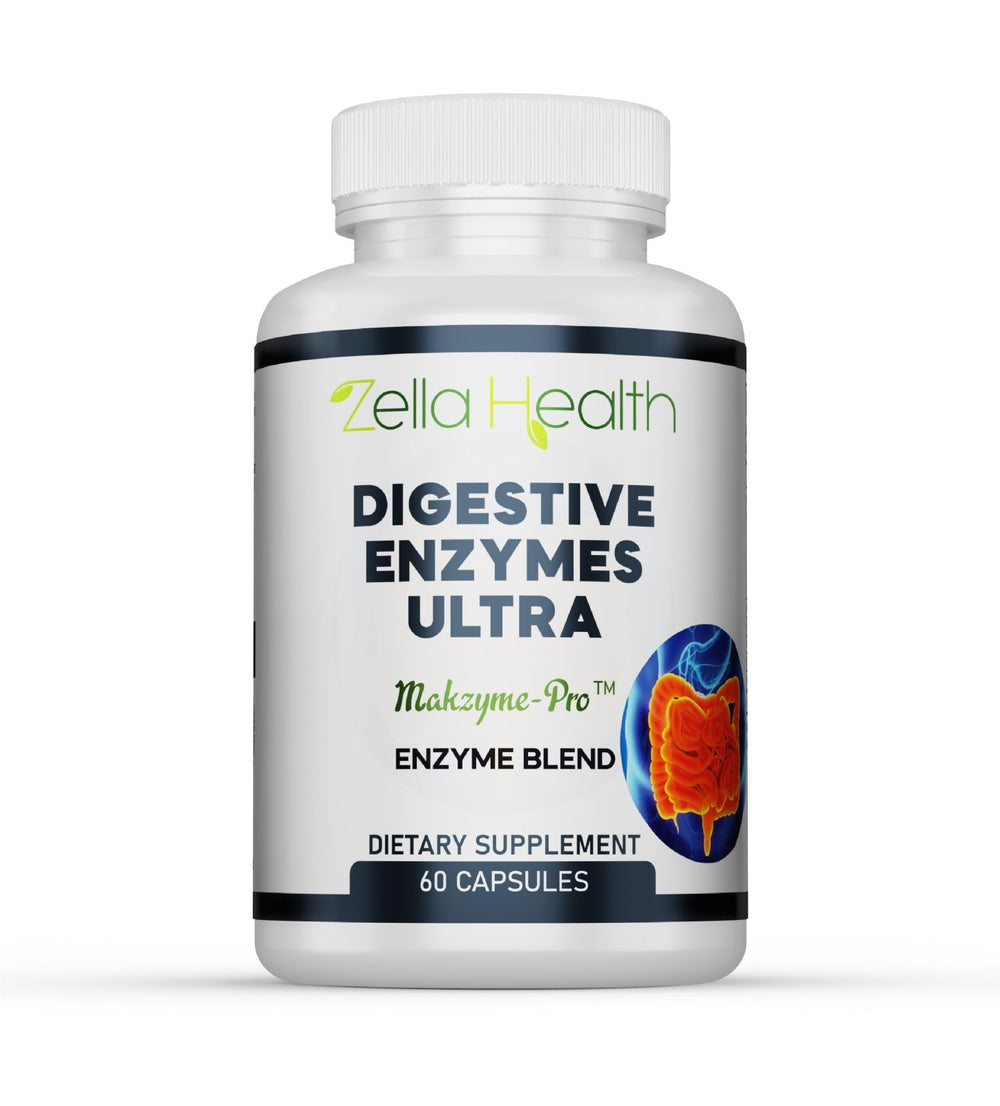 Digestive Enzymes Ultra - Supplement - 60 Capsules - Zella Health