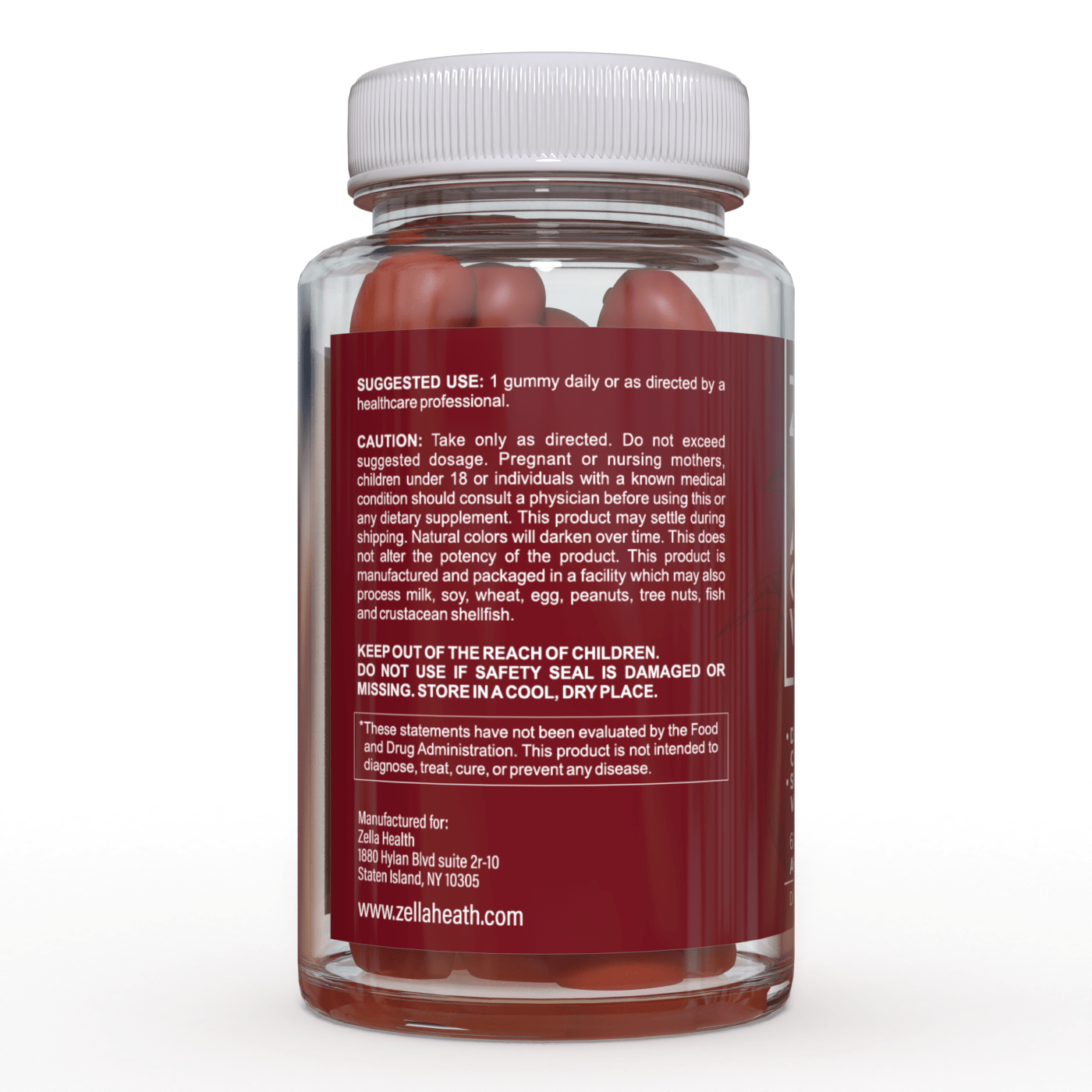 
                  
                    Gomitas de vinagre de sidra de manzana, suplemento de inmunidad, desintoxicación, limpieza y control de peso - Zella Health - 60 piezas
                  
                