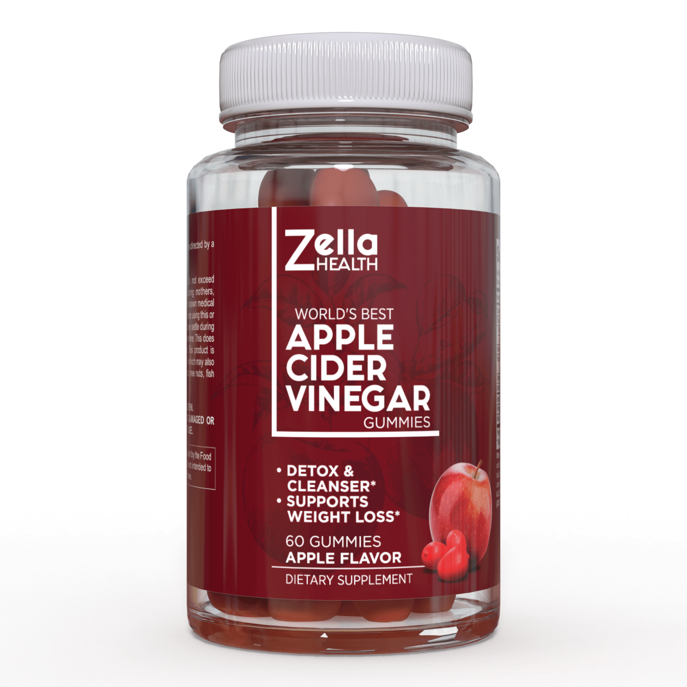
                  
                    Gomitas de vinagre de sidra de manzana, suplemento de inmunidad, desintoxicación, limpieza y control de peso - Zella Health - 60 piezas
                  
                