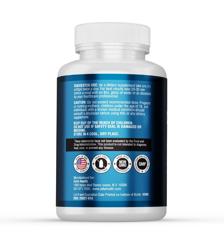 
                  
                    Omega 3 Fish Oil Sea Harvested Pelagic Fish Oil - Supplement - 60 softgels made by Zella Health
                  
                